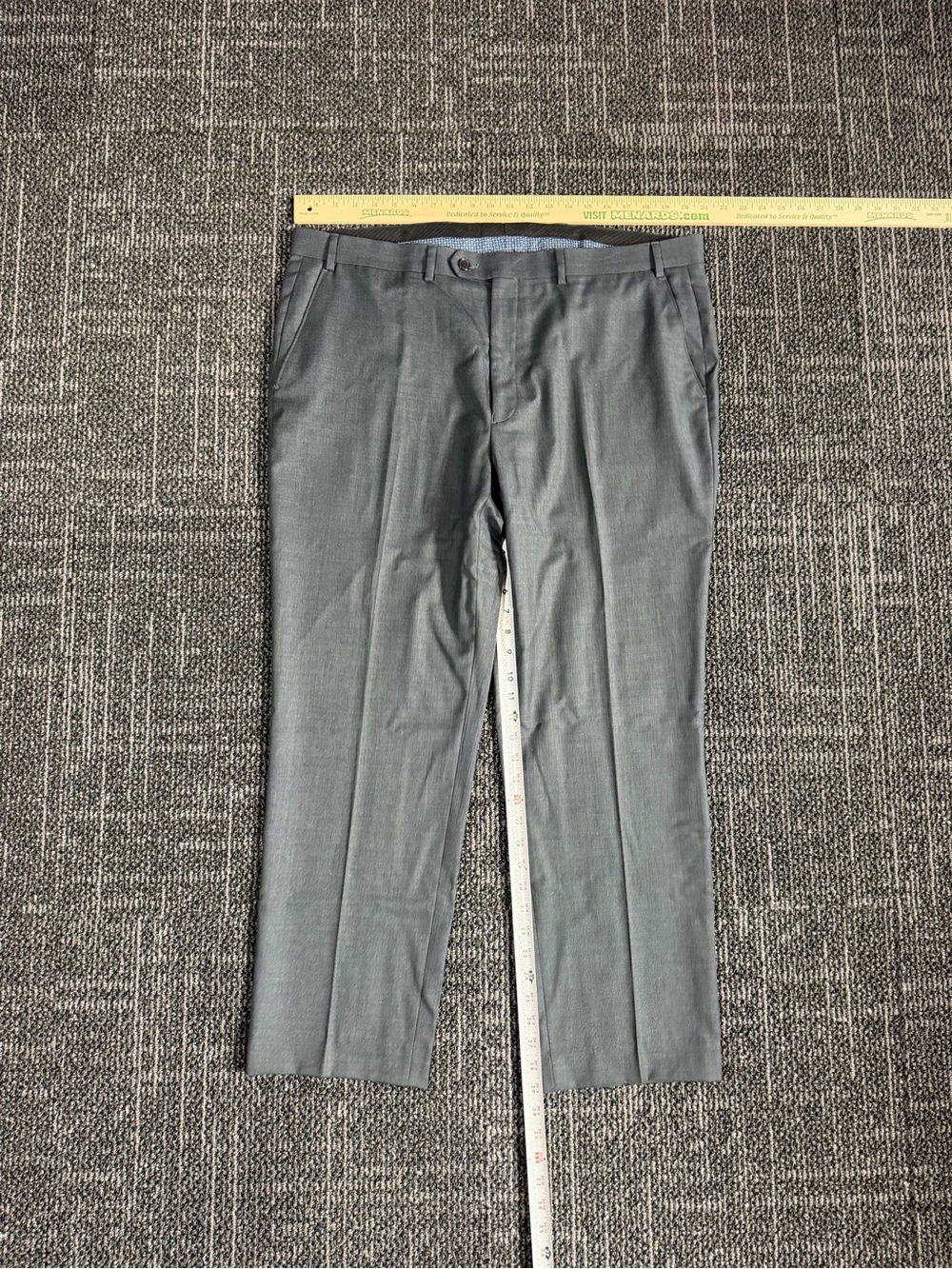 Lauren Ralph Lauren Pants Mens 40x32 Grey Wool Pleated Front Dress Trouse - Picture 1 of 4
